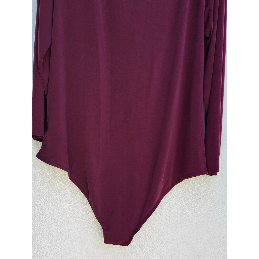 Torrid NWT Plum Twist-Front Long Sleeve Bodysuit Women SIZE 3XL - Picture 6 of 8